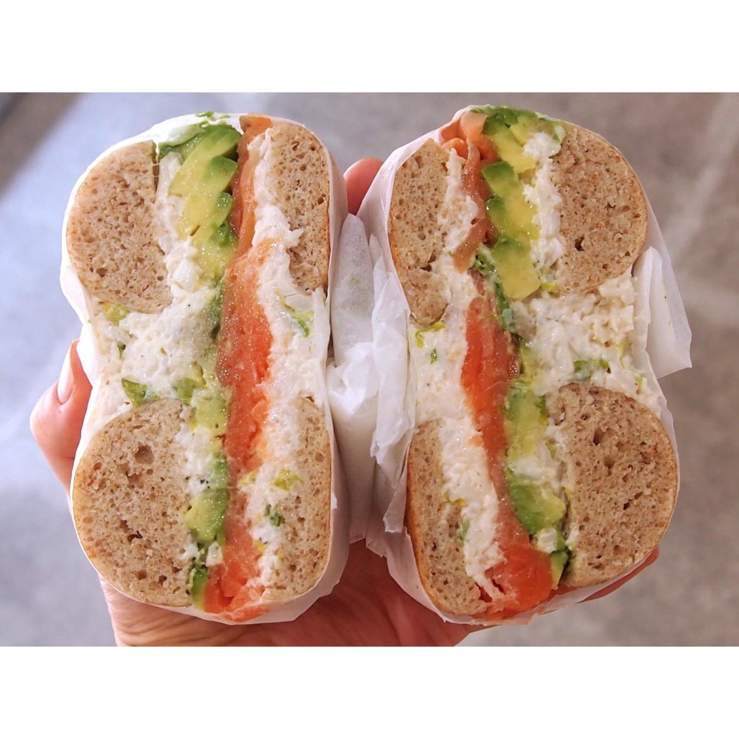 WHOLE WHEAT BAGEL 調理例