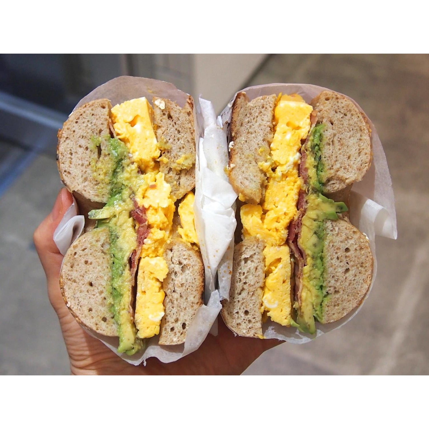 OATS & HONEY BAGEL 調理例